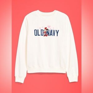 Old Navy Women's White Graphic Sweater